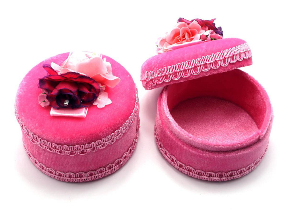 Круглая шкатулка из ткани Киев - изображение 1