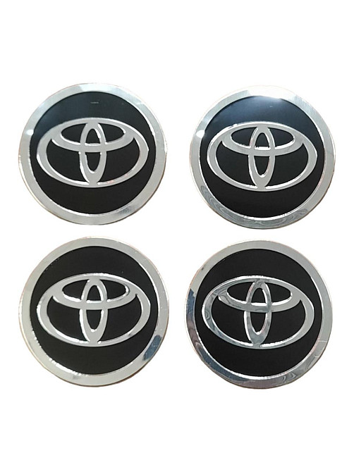 Наклейки на ковпаки Toyota чорні, діам. 90мм Вінниця - фото 1
