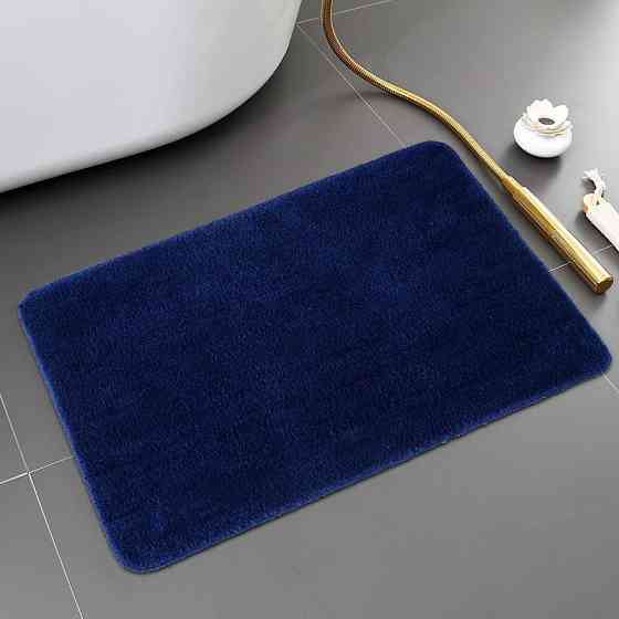 Коврик для ванны и душа Bathlux мягкий тканевой прорезиненный, нескользящий Синий Каменец-Подольский