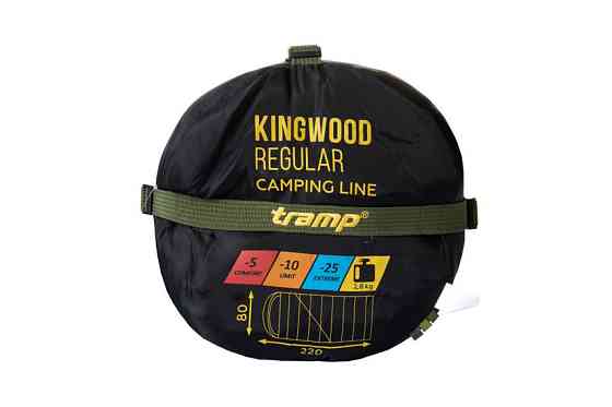 Спальный мешок Tramp Kingwood Long одеяло левый dark-olive/grey 230/100 UTRS-053L Київ
