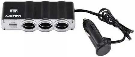 Розгалужувач гнізда прикурювача WINSO 2 в 1 + USB 12V + USB 5V із запобіжником — надійне живлення для кількох пристроїв Ковель
