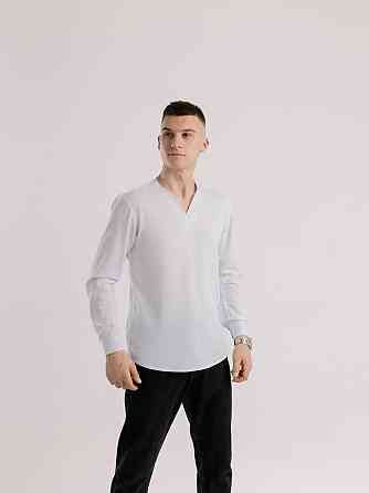 Чоловіча сорочка біла з довгим рукавом Pobedov Horizon Київ