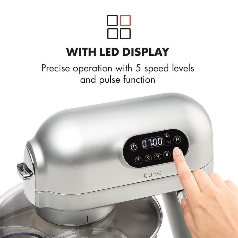 Набір стаціонарних міксерів Curve Plus 5 л 
            
                 М'ясорубка 4-в-1 
                 срібло (Німеччина, читати опис) Рівне - фото 5