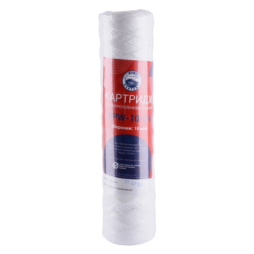 Картридж шнурковий Bio+ Systems PPW-10-LN (10 мкм) Луцк - изображение 1