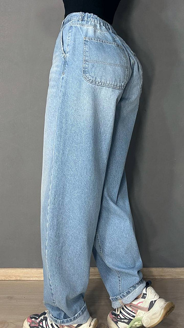 Джинси жіночі Its Basic 4148-2 SKATER з резинкою на талії широкі блакитні, блакитний, 40, 40, 85 см, 108 см Київ - фото 11