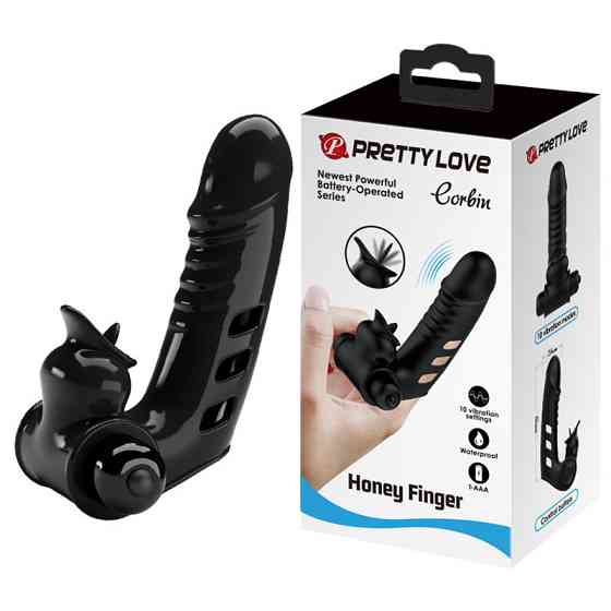 Насадка на палец - Pretty Love Corbin Finger Vibrator Black Sex Aura Киев