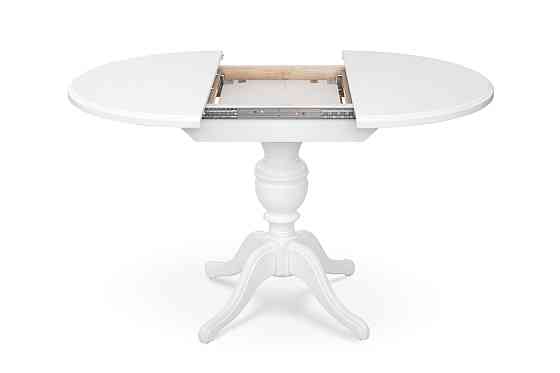 Стіл обідній Гермес Д=89 ( +38 ), білий Киев