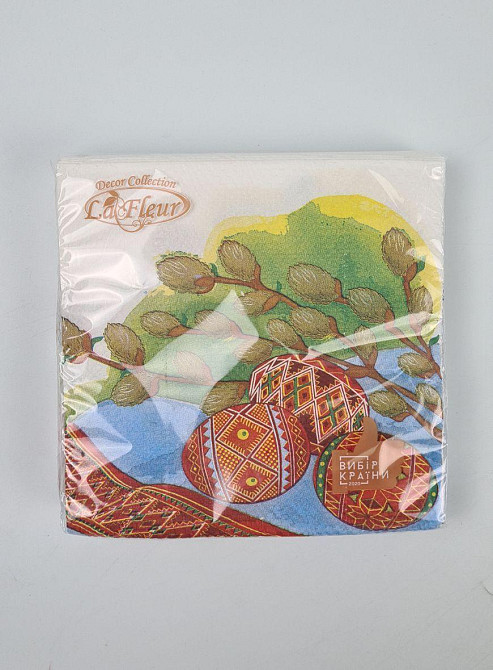 Пасхальная бумажная двухслойная салфетка (ЗЗхЗЗ, 16шт)  La Fleur 