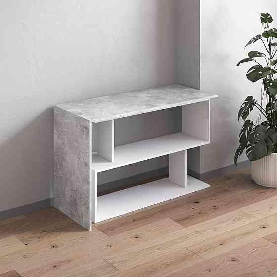 Cтол компьютерный VAYS поворотный письменный cтол трансформер M-41 Бетон-Белый Львов