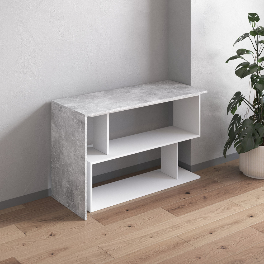 Cтол компьютерный VAYS поворотный письменный cтол трансформер M-41 Бетон-Белый Львов - изображение 3