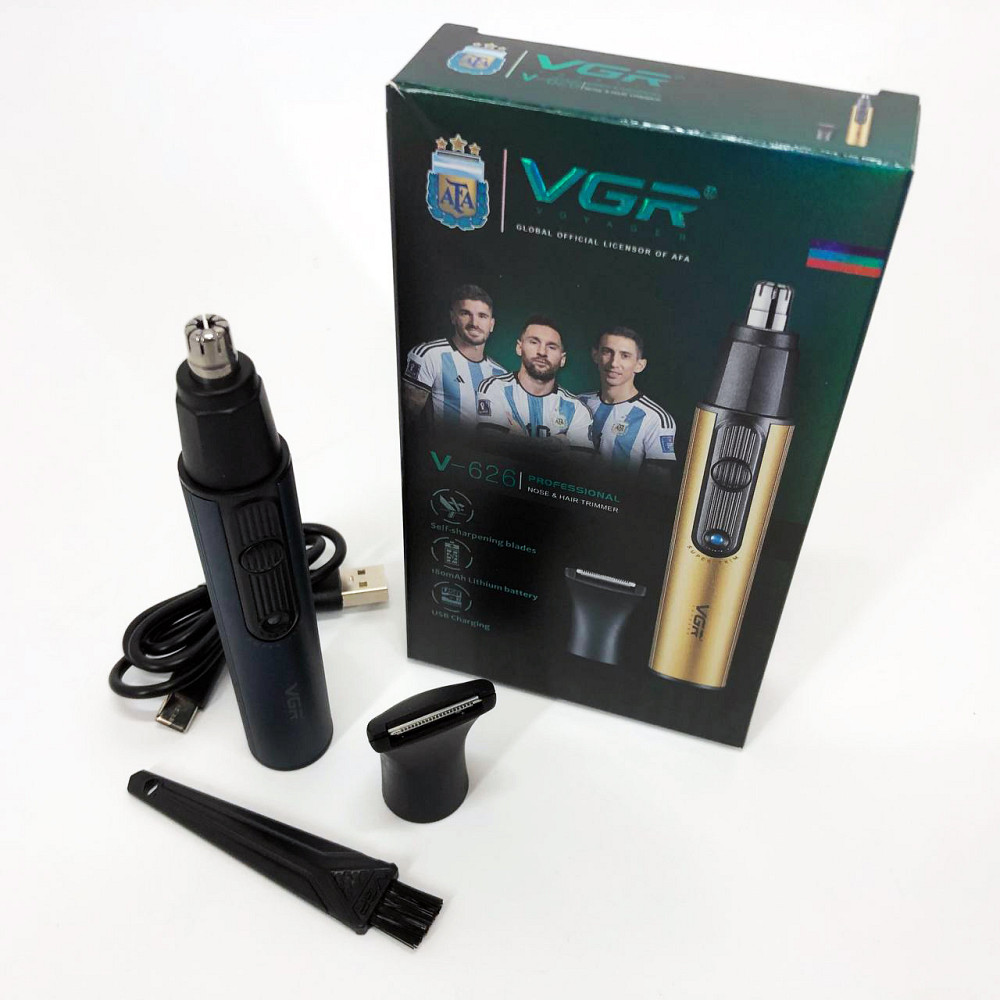 Триммер для бороды и ушей VGR, Триммер для стрижки волос в ушах носа ушей висков и шеи XA-12 Львов - изображение 12