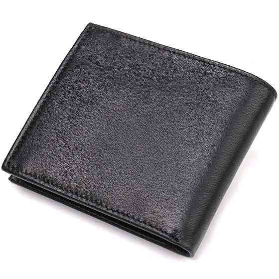 Классическое мужское портмоне из натуральной кожи флотар CANPELLINI 21783 Черное Киев