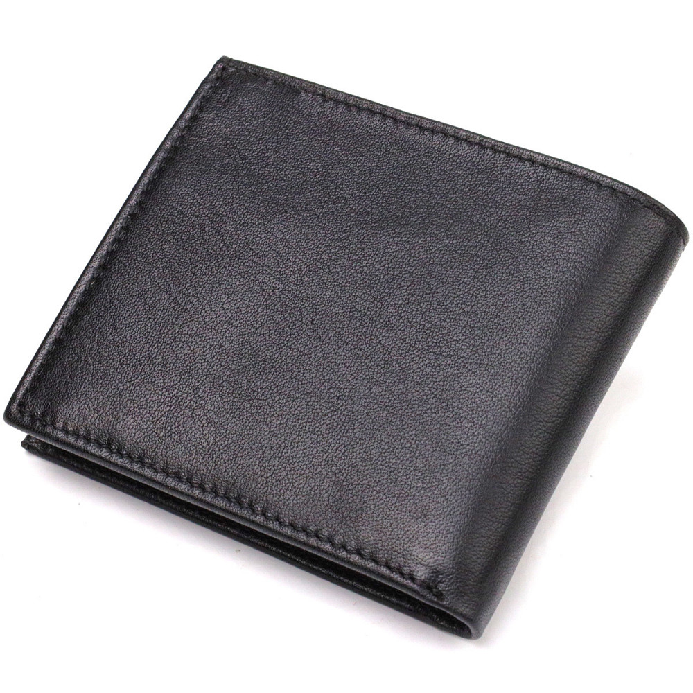 Классическое мужское портмоне из натуральной кожи флотар CANPELLINI 21783 Черное Киев - изображение 2