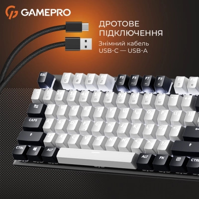 Клавиатура GamePro Genesis Metallic MK144B Outemu Red Switch USB UA Black (MK144B) Винница - изображение 3