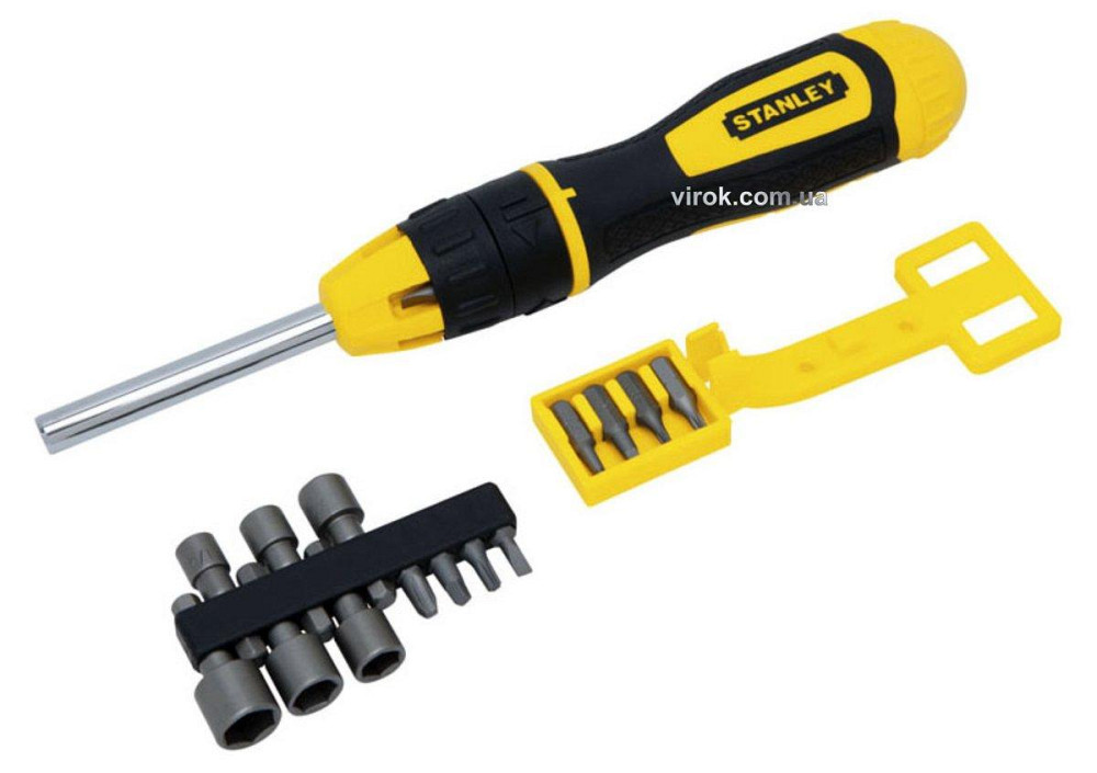 Викрутка реверсивна STANLEY "Multibit" : тріщатка, насадки 20 (Набір/Шт) Одеса - фото 1