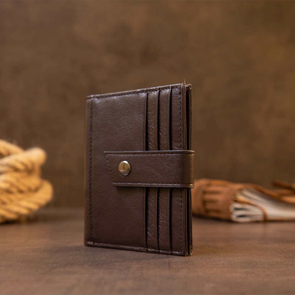 Картхолдер унісекс Vintage 20447 Темно-коричневий Київ - фото 5