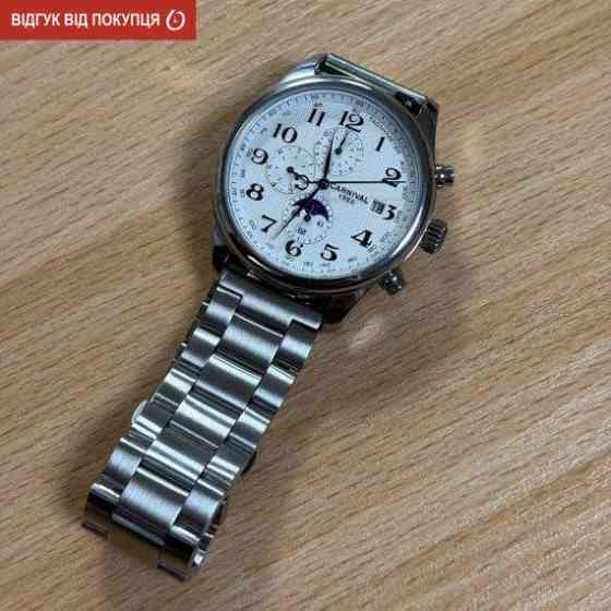 Часы мужские механические Carnival Masters Silver Metal (2 ремешка) Винница