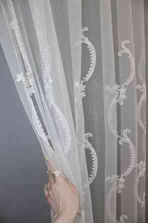 Тюль VR-Textil 1416т Фатин з вишивкою Білий 300х270 см (42-0212) Київ