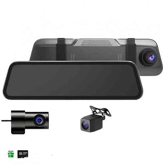 Дзеркало з відеореєстратором L1056+ 12' (3 камери) WiFi touch AHD Вінниця