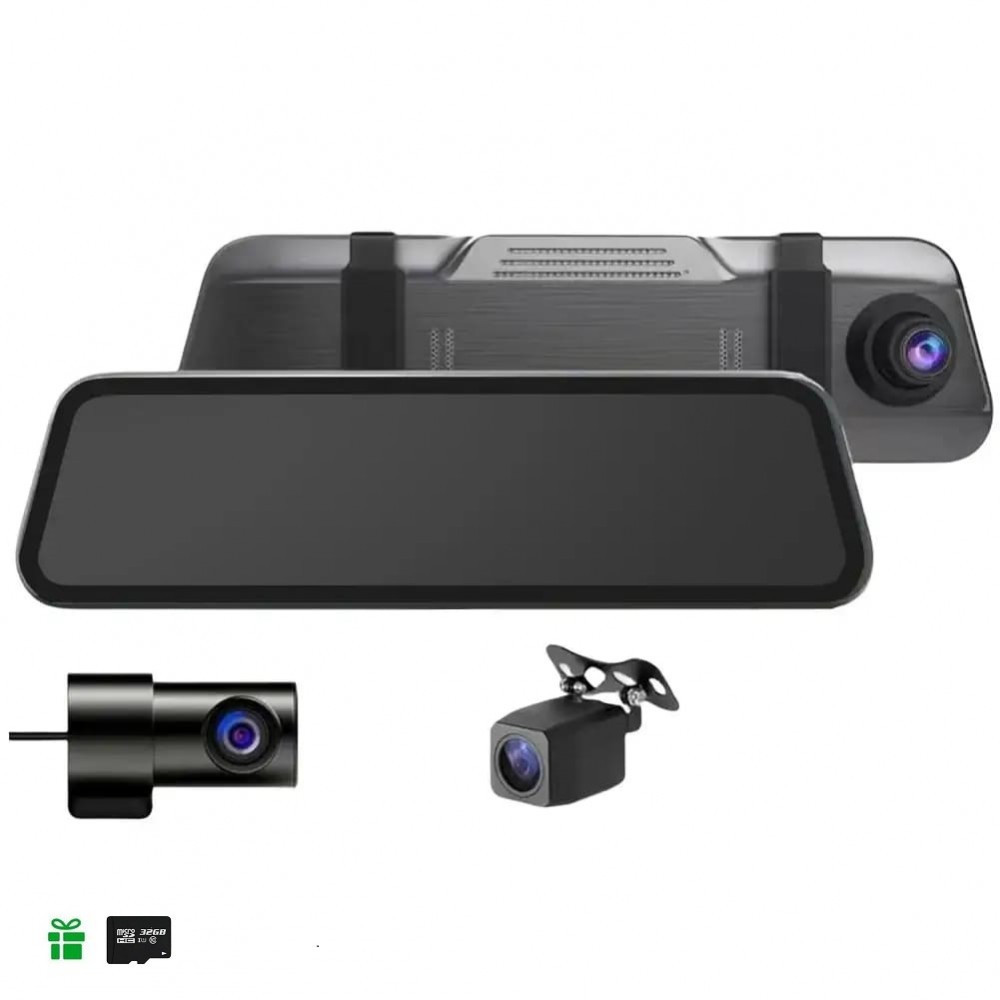 Дзеркало з відеореєстратором L1056+ 12' (3 камери) WiFi touch AHD Вінниця - фото 4