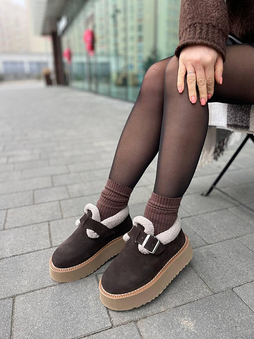 Marlex Угги жіночі MarLex коричневі натуральна замша з хутром зимові размеры 37р. 38р. (10876-1 Коломия - фото 2