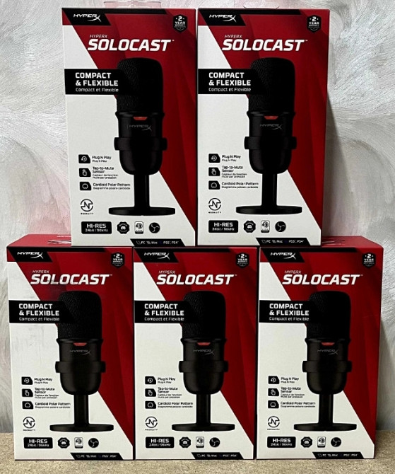 Микрофон для ПК /для стриминга, подкастив : Hyper X SoloCast Новый ! Киев - изображение 1
