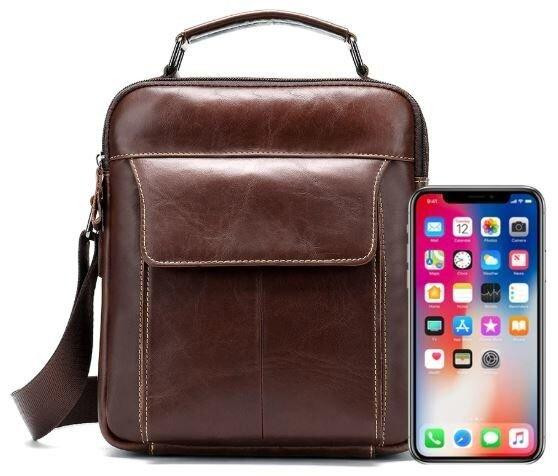 Сумка мужская кожаная Vintage 14835 Коричневая Киев - изображение 10