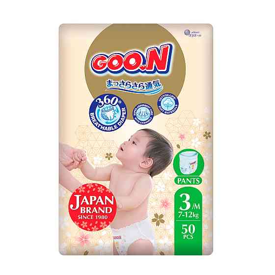 Трусики-підгузки Goo.N Premium Soft (розмір 3(M), 7-12 кг, 50 шт) Дніпро