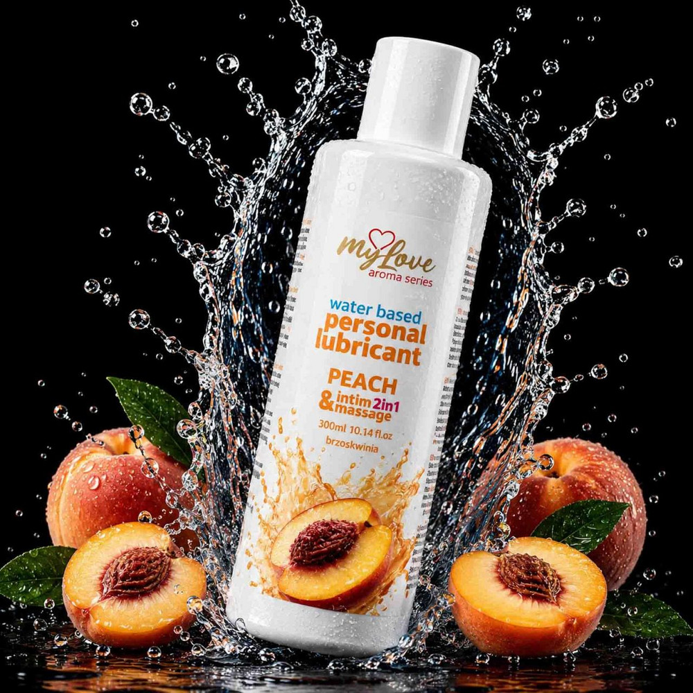 2в1 лубрикант та масажний гель - MyLove Aroma Series Intim&Massage Peach, 300 мл Sex Aura Київ - фото 2