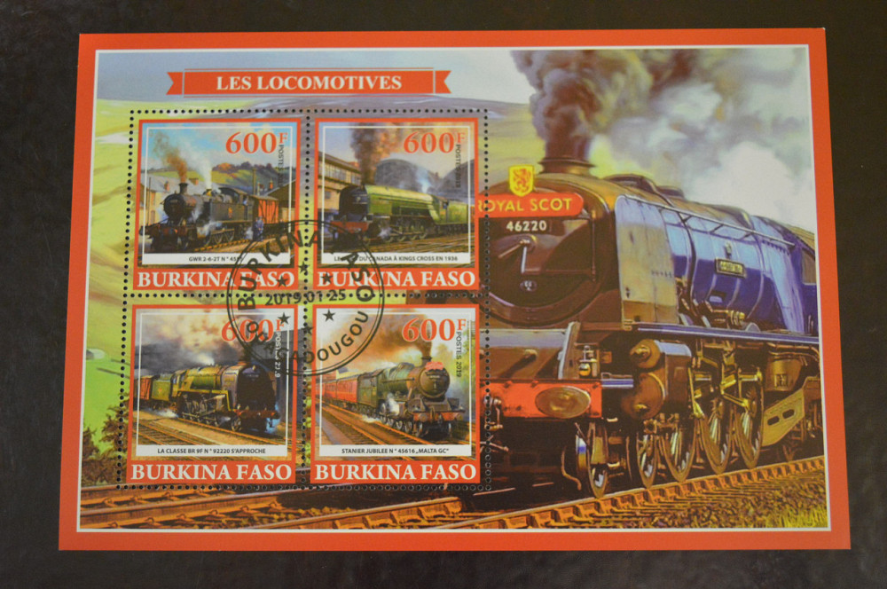 Буркина Фасо. Марки. Личности. Транспорт. Блок. 2019 год (В-4) Полтава - изображение 1