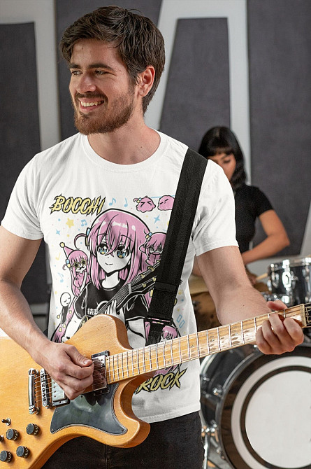 Футболка аниме Хитори Готоу Боккхи Рокк оверсайз (S/M/L) Черний AnimeJ0988 Днепр - изображение 3