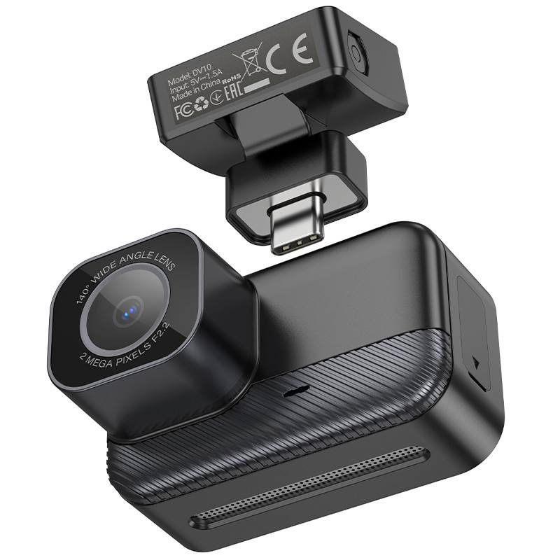 Відеореєстратор HOCO DV10 mini screen dashcam Black Київ - фото 5