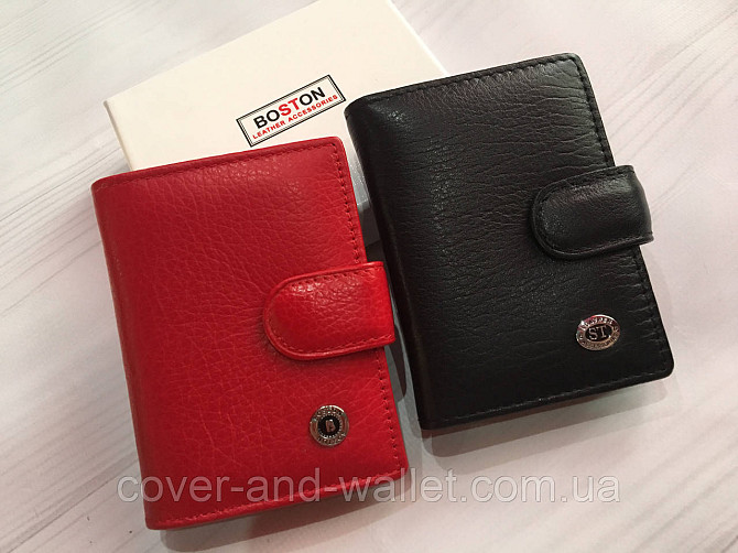 Черная кожаная кредитница для авто документов и ID карти ST Leather Киев - изображение 2