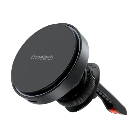 Автомобільний зарядний пристрій Choetech T205-F Black бездротова зарядка, магнітне кріплення (43-00139) Киев