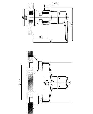 Змішувач для душу Haiba Hansberg 003   ( HB0176 ) 22238 Харків