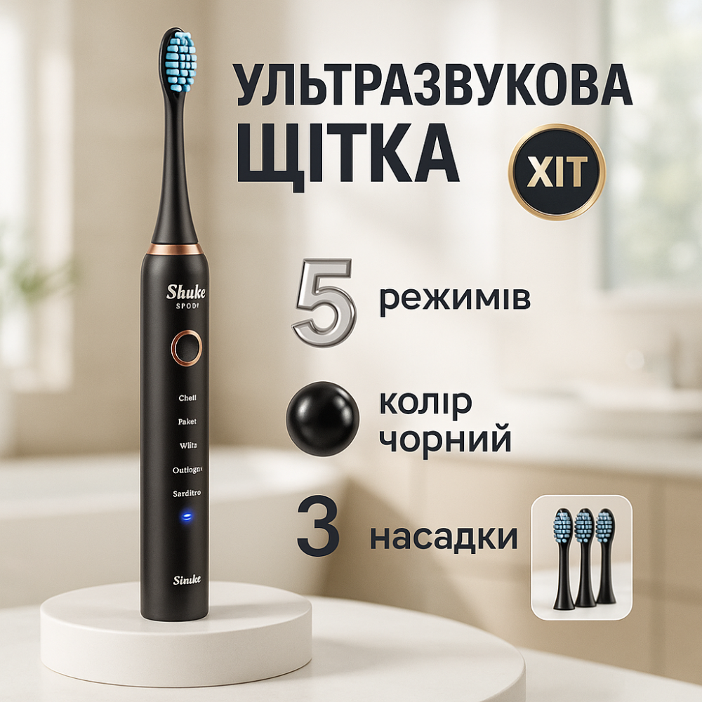 Электрическая зубная щетка shuke, Мощная ультразвуковая зубная щетка Электрическая PK-98 Львов - изображение 11