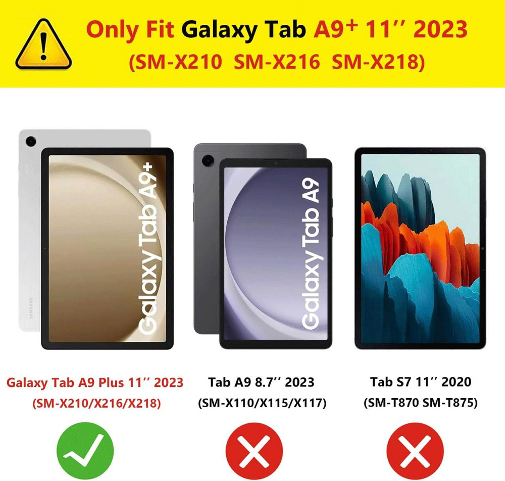 Чехол-книжка с поворотом на 360 градусов для Samsung Galaxy Tab A9+/A9 Plus 2023 11 Inch SM-X210/X215/X216 Днепр - изображение 6