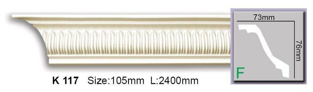 Карниз с орнаментом полиуретановый Harmony K 117 Flexi Днепр - изображение 1