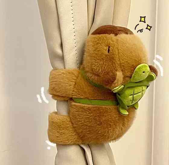 М'яка плюшева іграшка на руку Капібара 18 на 12 см коричневий Київ