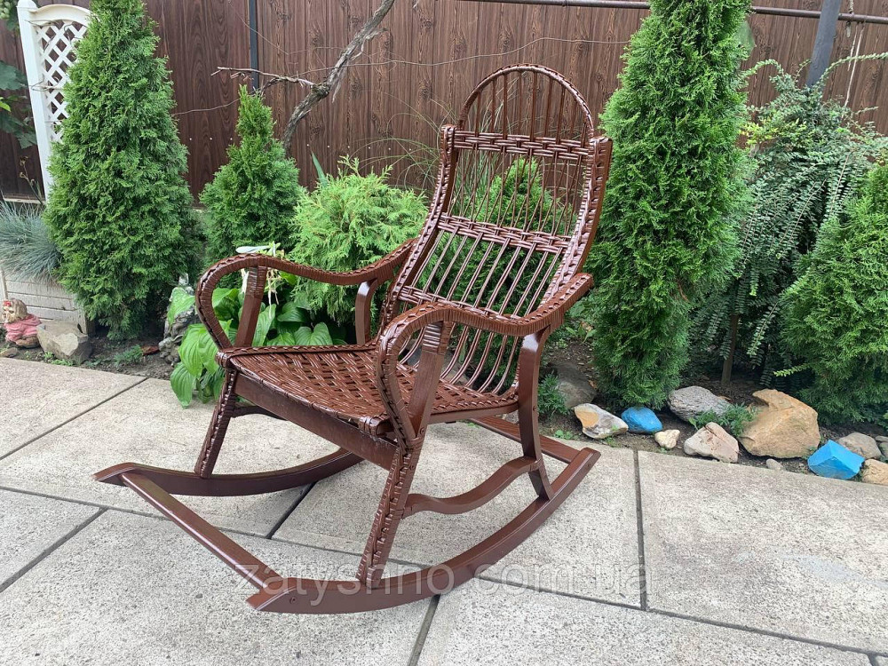 Кресло-качалка плетеное, крашенное Киев - изображение 5