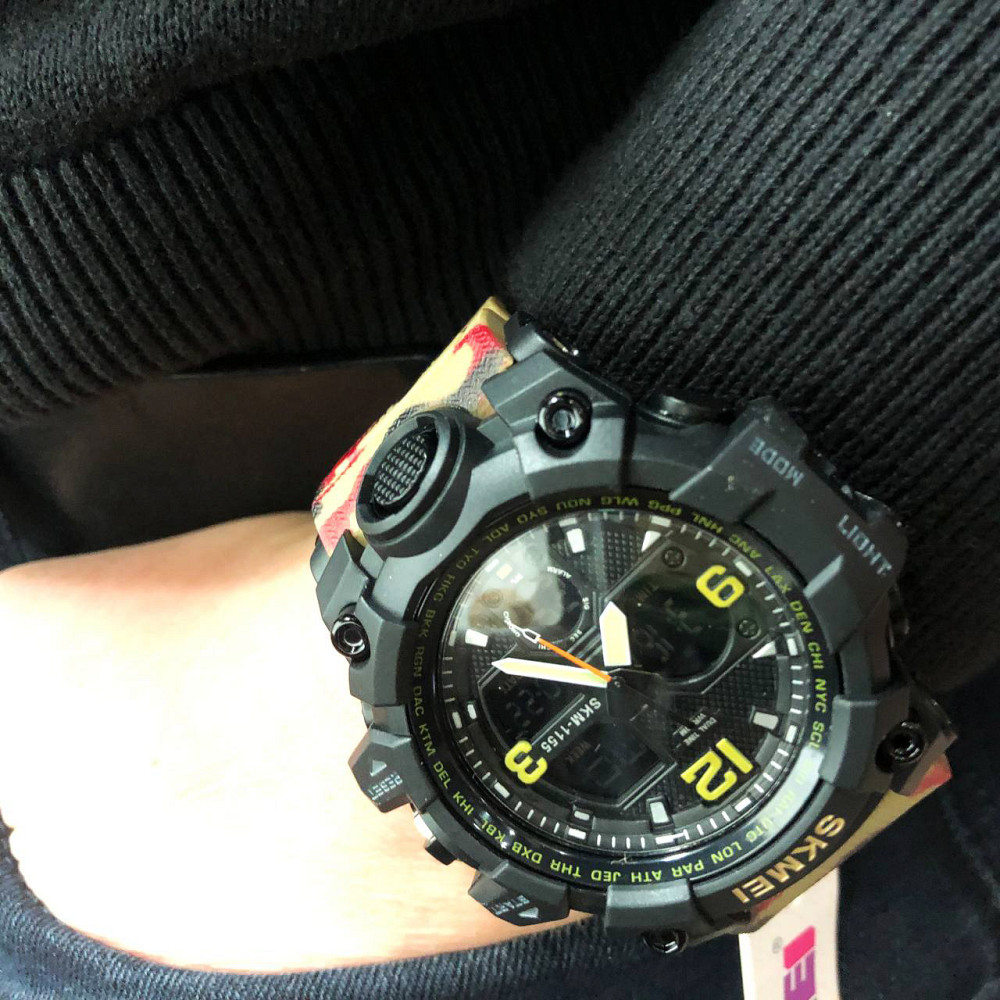 Армійський годинник з водонепроникністю SKMEI 1155BAG, Годинник спортивний скмей Спецназ BL-56 Львів - фото 16