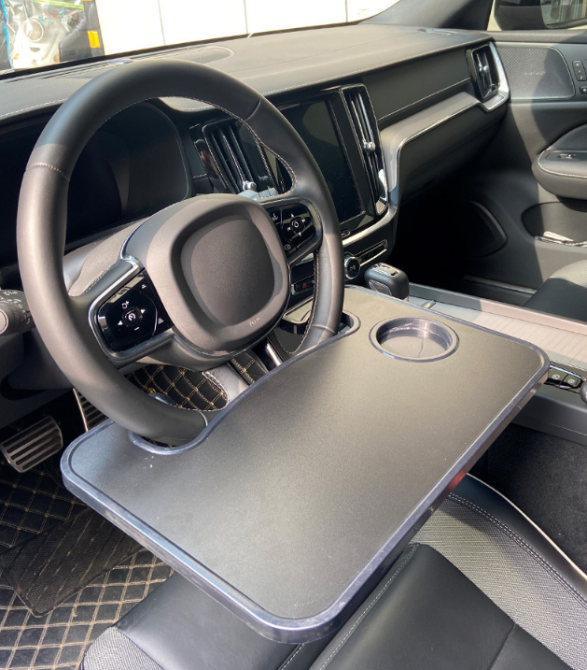 Глянцевый Автомобильный столик УЛУЧШЕННЫЙ на руль  универсальный для перекуса, ноутбука ЧЕРНЫЙ Кременчуг - изображение 1