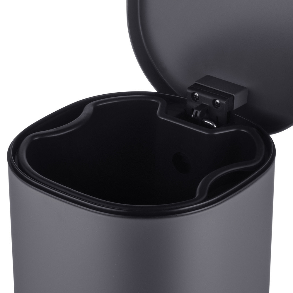 Мусорное ведро овальное Mixxus Premium с плавным закрытием Graphite 5 л цвет графит MI7063 Харьков - изображение 17