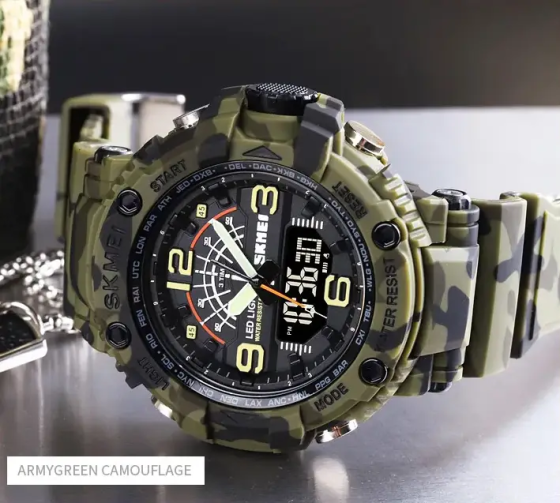 Мужские спортивные наручные часы Skmei 1617 Камуфляжный Киев