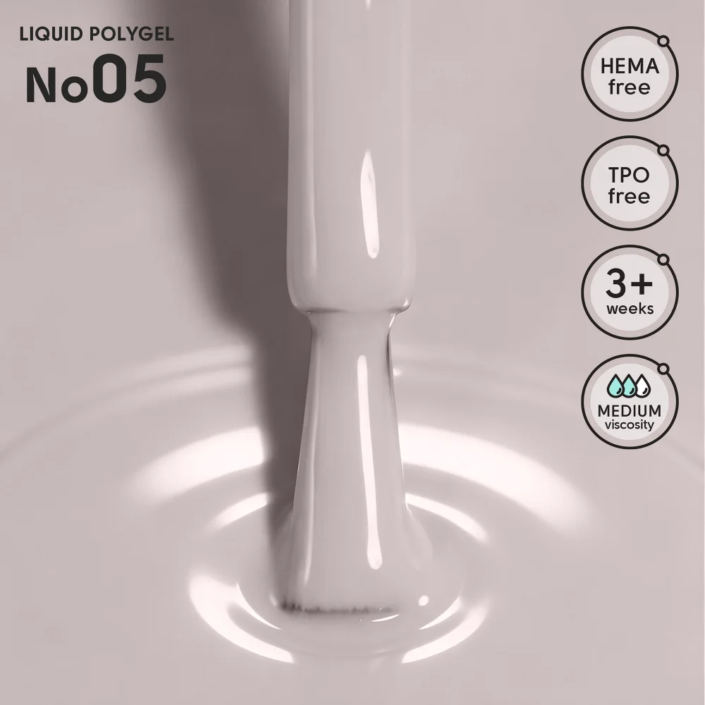 Жидкий полигель для ногтей 05 Liquid PolyGel Shelly 12 мл Киев - изображение 4