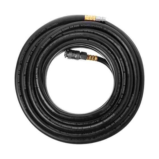 Шланг резиновый воздушный, армированный, до 20 атм, 6×13 мм, 20 м, с быстроразъемными соединениями, STORM INTERTOOL PT-1721 Киев