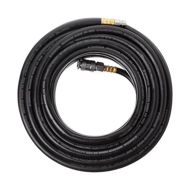 Шланг резиновый воздушный, армированный, до 20 атм, 6×13 мм, 20 м, с быстроразъемными соединениями, STORM INTERTOOL PT-1721 Киев - изображение 2