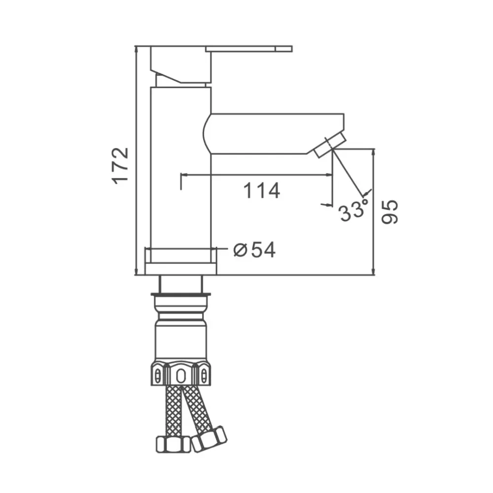Смеситель для умывальника Frap F10801-6 черный Киев - изображение 7