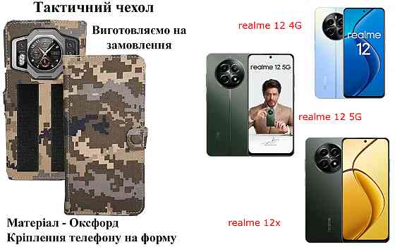Тактический чехол для Oppo A54s, OPPO A55, OPPO A57s, крепится к снаряжению на липучке Киев