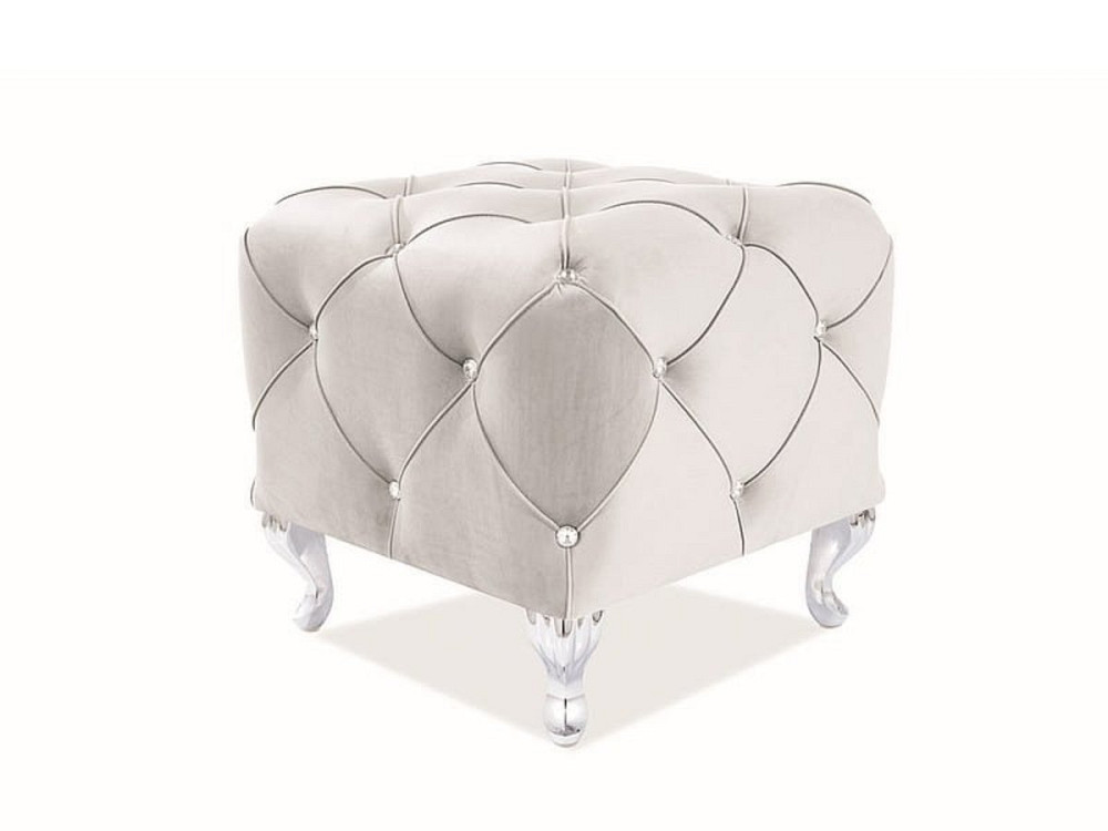 Пуф HESTIA K VELVET світло-сірий BL.03 / срібний Киев - изображение 1